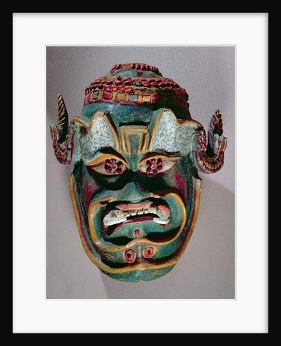 Ritual mask of Santiago used in the Mexican dance of the Moors and the Christians by School Mexican
