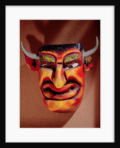 Devil mask used in a Pastorela from the Guerrero region of Mexico by School Mexican