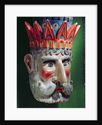 Mask of a king magus used in processions to celebrate the feast of the Epiphany in Mexico on 6 January by School Mexican