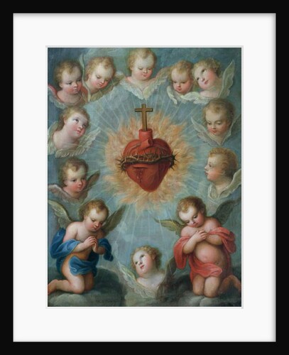 Sacred Heart of Jesus surrounded by angels, c.1775 by Jose de or Joseph Paez