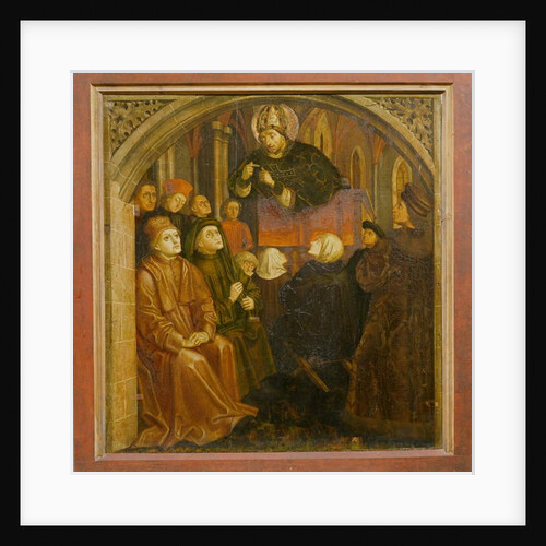 Saint Ambrose preaching in Milan, form the 'Altarpiece of Saint Augustine', c.1480 by German School