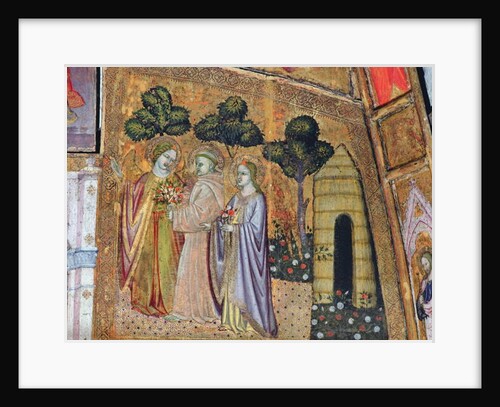 St Francis Accompanied by Two Angels, fresco from the Porziuncola, 1393 by Ilario da Viterbo