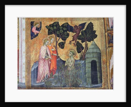 St Francis Throws Himself into the Thorny Brambles, fresco from the Porziuncola, 1393 by Ilario da Viterbo