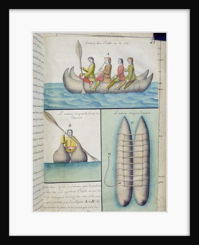 Indians of the South Seas using boats called 'Balds' by French School