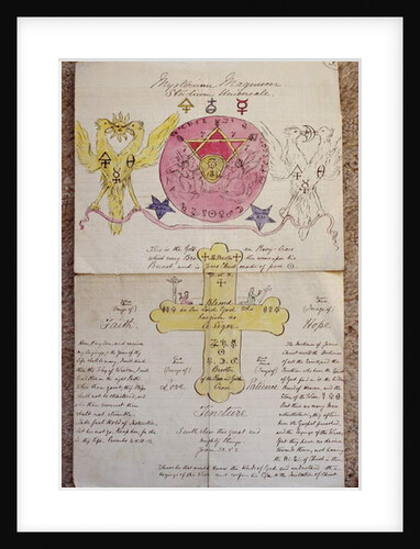 Original rough design for the 'Rose-croix' lamen, 1888 by William Wynn Westcott