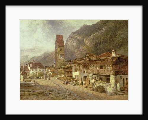 Unterseen, Interlaken: Autumn in Switzerland, 1878 by Benjamin Williams Leader