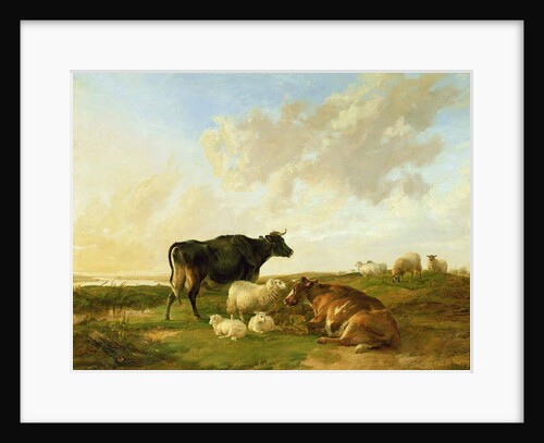 Landscape with Cows and Sheep, 1850 by Thomas Sidney Cooper