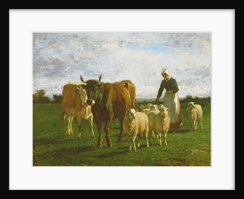 Evening, Driving Cattle, 1859 by Constant-Emile Troyon