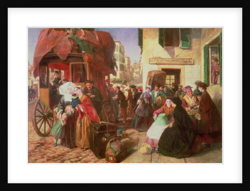 The Departure of a Diligence from Biarritz, 1862 by Abraham Solomon