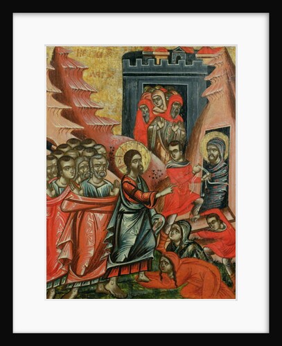 Raising of Lazarus, Greek Icon from Epirus, 1611 by Anonymous