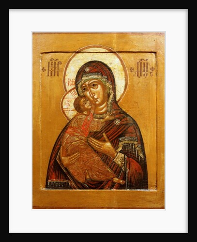 Mother of God of Vladimir, icon from north western Russia, late 17th century by School Russian
