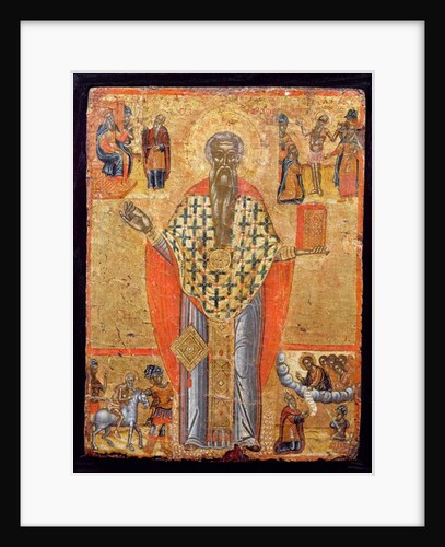 St. Charalambos, icon, from Macedonia, late 16th century by Greek School