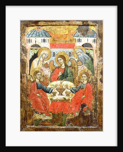 Abraham and the Three Angels, icon, from Macedonia, c.1700 by Greek School