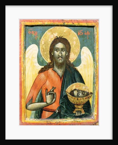 St.John the Baptist, icon from central Greece, 18th century by Anonymous