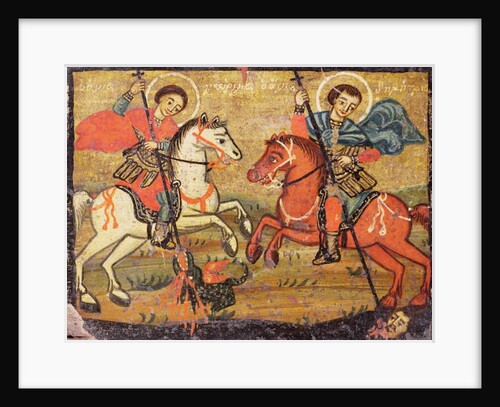 St.George and St.Demetrios, Greek, 18th century by Anonymous