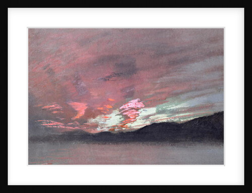 Stormy Sunset from Brantwood, Ruskin's home in Cumbria by John Ruskin