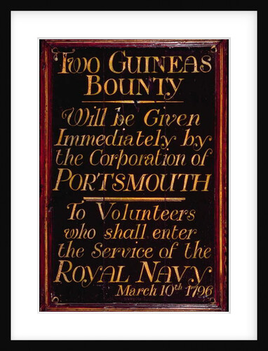 Recruitment board for the Royal Navy, 10th March 1796 by English School