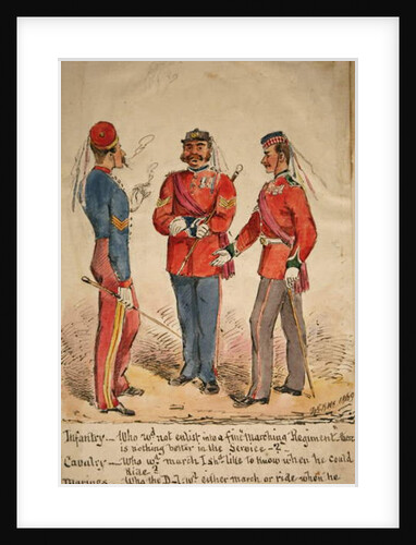 Infantry, Cavalry and Marines Discussion, 1869 by William Masters