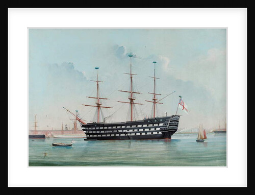 HMS Victory in Portsmouth Harbour, c.1860 by English School