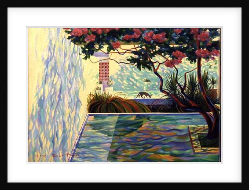 Cat in a Mexican Garden by Robert Tyndall