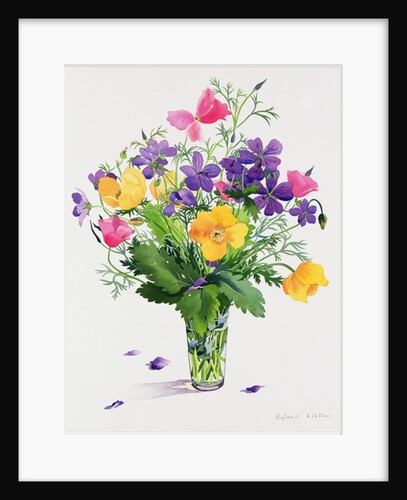 Poppies and Geraniums by Christopher Ryland