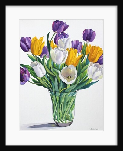 Tulips in Glass Vase, 2015 by Christopher Ryland
