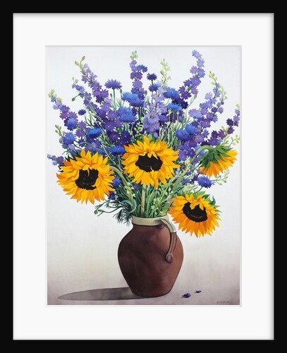 Summer Flowers in Brown Jug, 2014 by Christopher Ryland