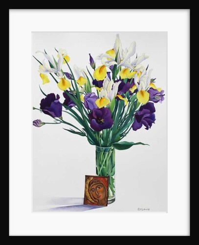 Flowers with Face from an Icon, 2014 by Christopher Ryland