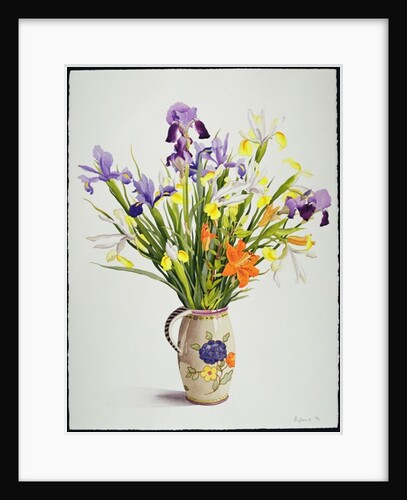 Irises and Lilies in a Dutch Jug, 1990 by Christopher Ryland