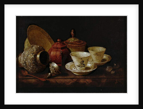 Still Life with Tea Cups, 1670-85 by Pieter Gerritsz. van Roestraten