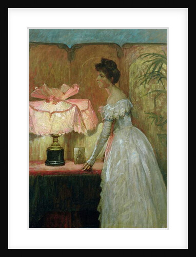 Lamplight Study of Interior with Lady, 1891 by Frank Dicksee