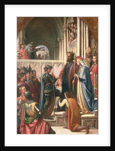 Edward III Conferring the Order of the Garter of Edward the Black Prince, 1847 by Charles West Cope