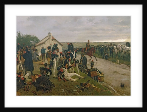 The Morning of The Battle of Waterloo: the French Await Napoleon's Orders, 1876 by Ernest Crofts