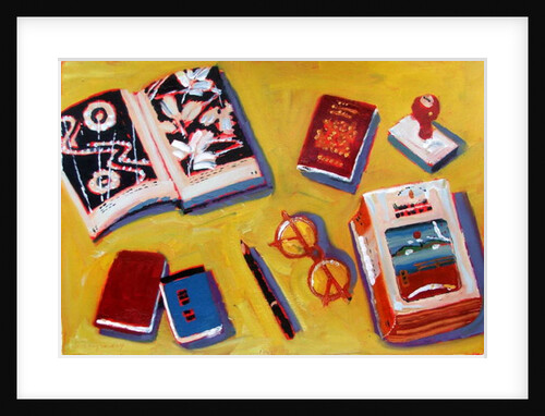 Glasses and Pencil by Sara Hayward