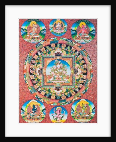 White Tara Mandala by School Nepalese