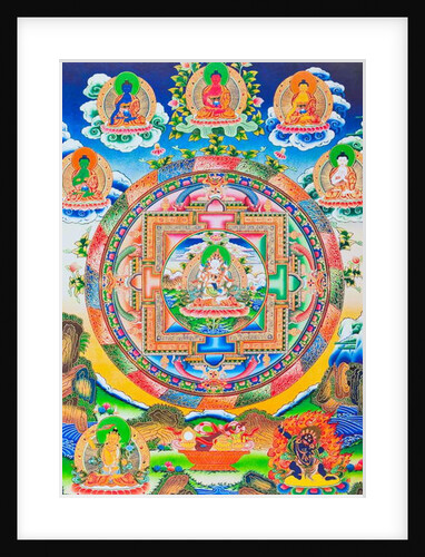 Vajrasattva, Mandala by School Nepalese