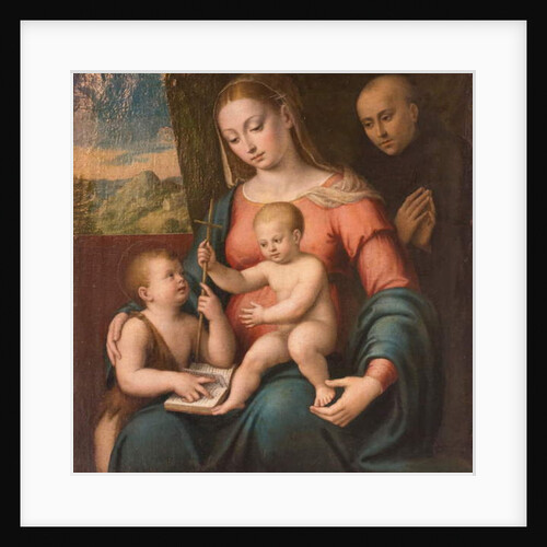 Virgin with Child, the Young St. John and a St. Nicholas of Tolentino by Luca Longhi