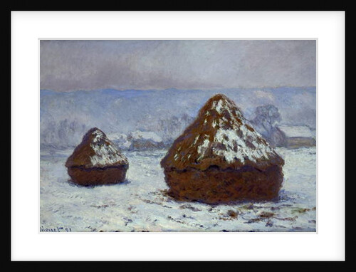Meules, effet de neige, 1891 by Claude Monet
