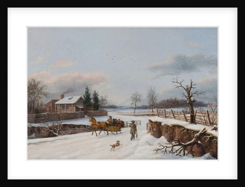 Sleighing Scene Near Philadelphia, 1841 by Thomas Birch