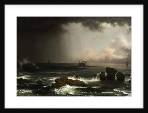 Coastal Scene with Sinking Ship, 1863 by Martin Johnson Heade