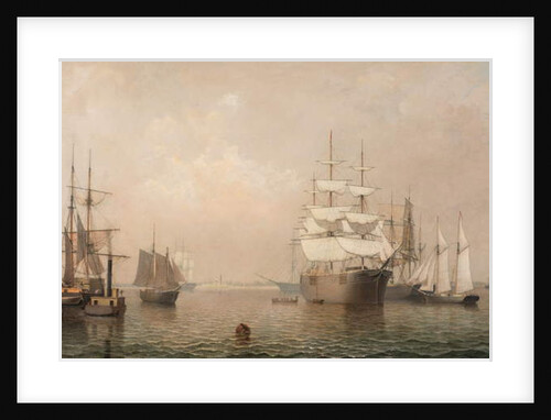 Merchantmen Off Boston Harbor, 1863 by Fitz Henry Lane