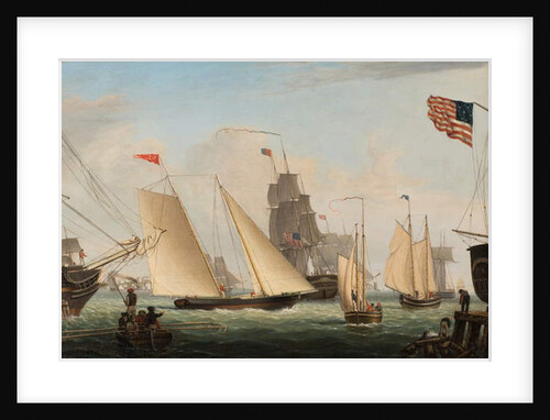 Yacht 'Northern Light' in Boston Harbor, 1845 by Fitz Henry Lane