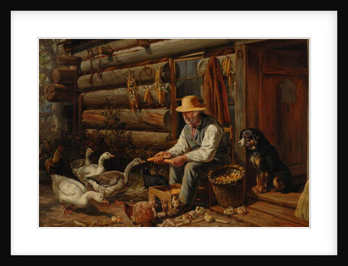 The Old Pioneer: Uncle Dan and His Pets, 1878 by Arthur Fitzwilliam Tait