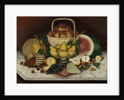 Fruit on Marble, 1865 by American School