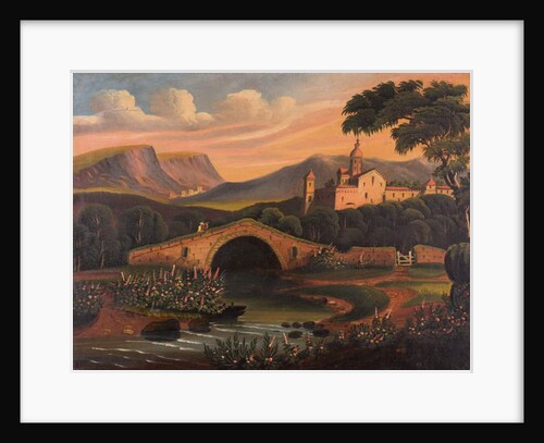Italian Scene with Bridge, 1840-1860 by Thomas Chambers