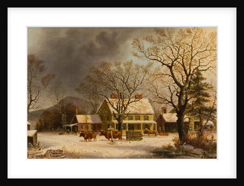 The Old Inn - Ten Miles to Salem, 1860-63 by George Henry Durrie