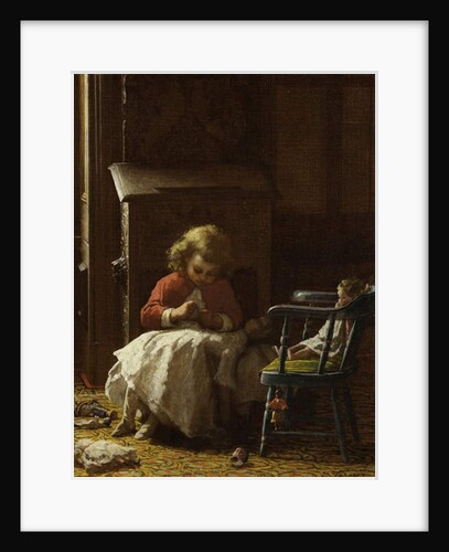 Family Cares, 1873 by Eastman Johnson