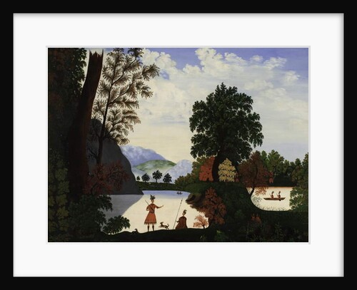 Landscape with Indians, 1880 by American School