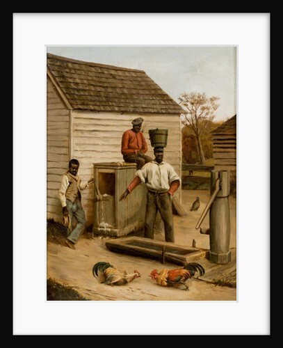 Barnyard Cock Fight, 1860 by Benjamin J. Severance