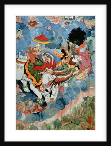 Krishna's combat with Indra, c.1590 by Indian School